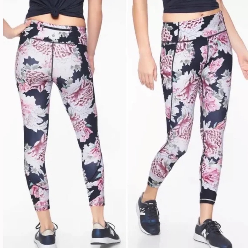 Athleta Run Free Garden Party Leggings Small/Tall